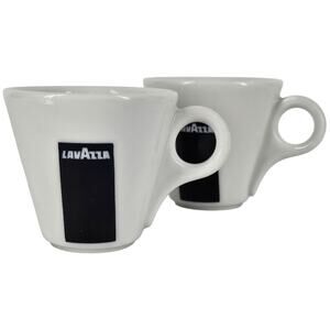 LAVAZZA ESPRESSO CUP IPA – ITALY PORCELAIN WHITE WITH LOGO (SET OF 2)